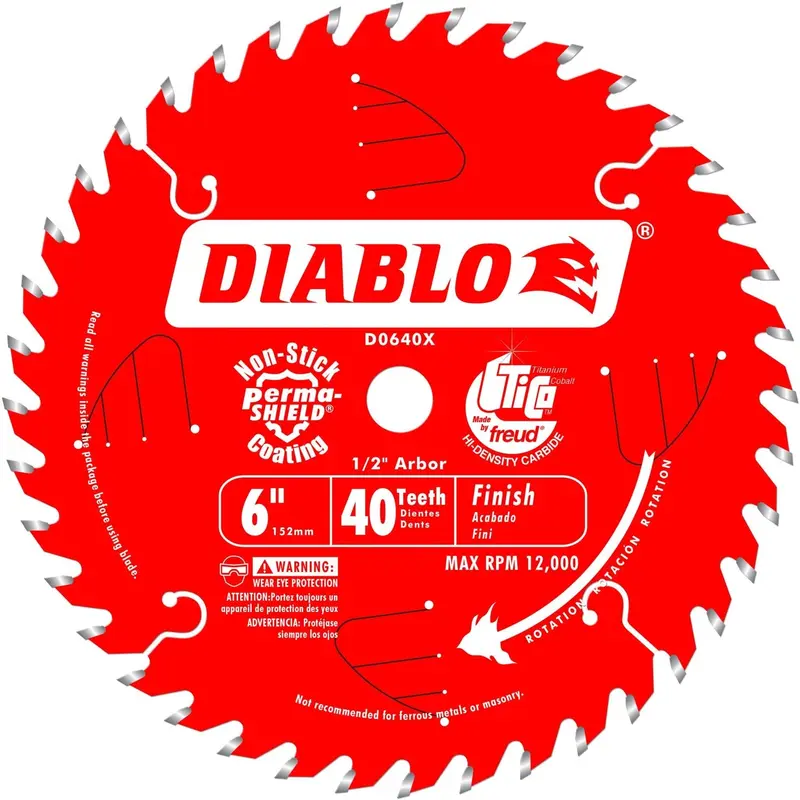 Diablo D0640X 6 in. x 40-Tooth  Finish Saw Blade for Port-Cable Saw Boss
