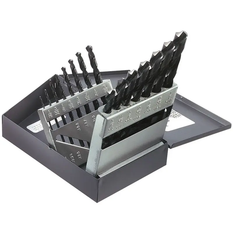 Klein 53001 15-Piece Regular-Point Drill-Bit Set