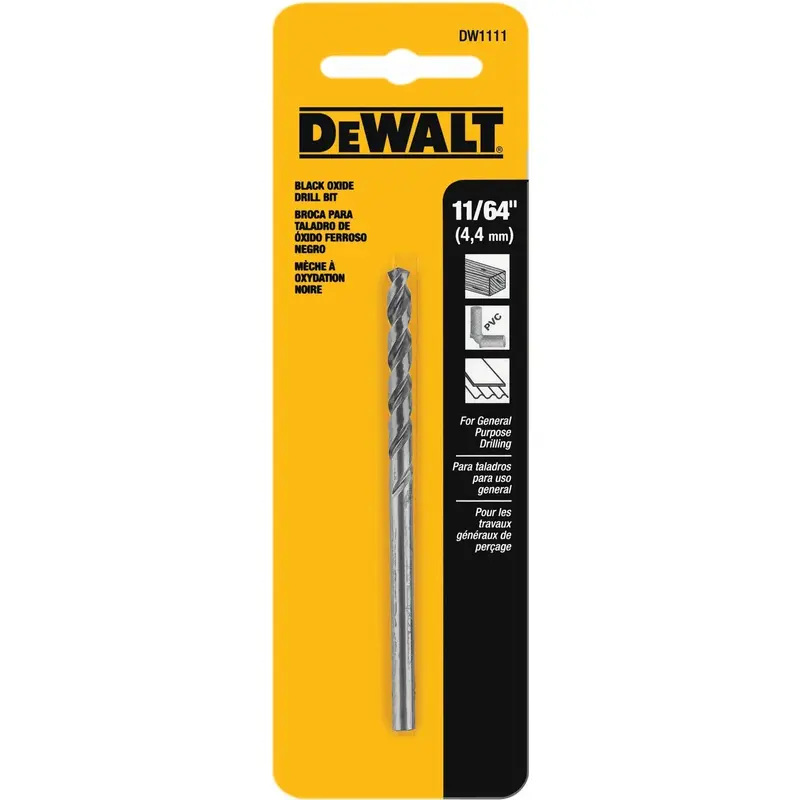 DeWalt DW1111 11/64" Black Oxide Split Point Drill Bit