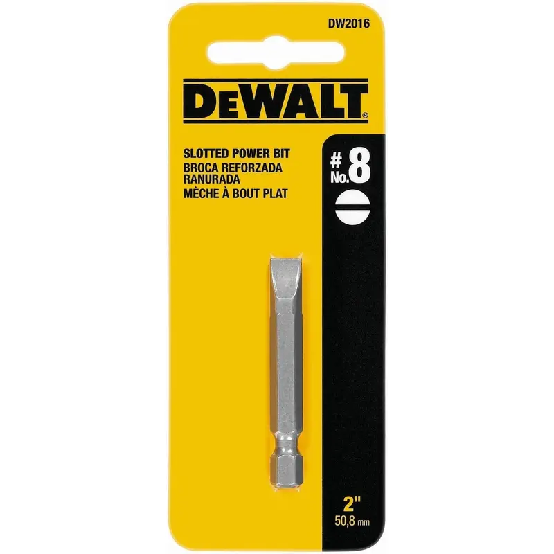 DeWalt DW2016 #8 Slotted 2" Power Bit