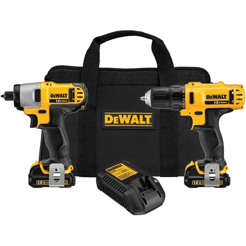 DeWalt DCK211S2 12V MAX Li-Ion Drill/Driver/Impact-Driver Combo Kit