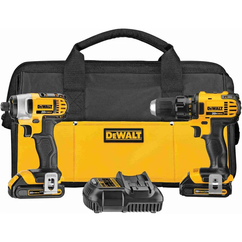 DeWalt DCK280C2 20V MAX Compact Drill/Driver/Impact Driver Combo 1.5Ah Kit