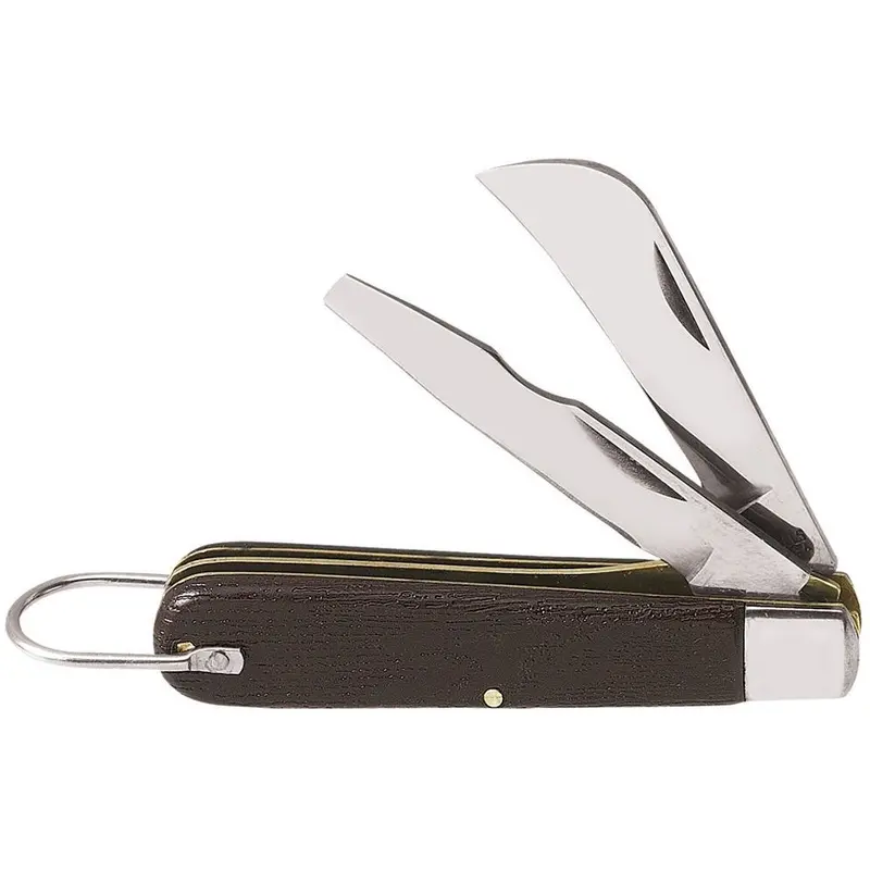Klein 1550-7 2-Blade Pocket Knife - Carbon Steel Sheepfoot And Screwdriver-Tip Blades