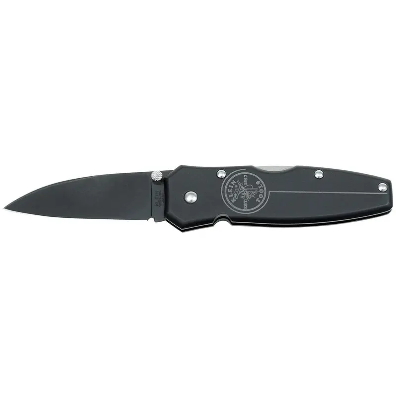Klein 44001-Blk Black Lightweight Lockback Knife - 2-1/2'' (64 Mm) Drop Point Blade