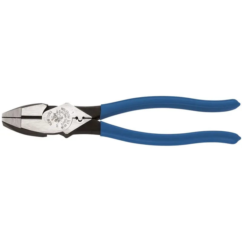 Klein D2000-9NECR 9" High-Leverage Side-Cutting Pliers - Connector Crimping