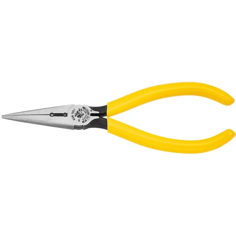 Klein D203-6H2 6" Standard Long-Nose Pliers - Side-Cutting & Switchboard Work