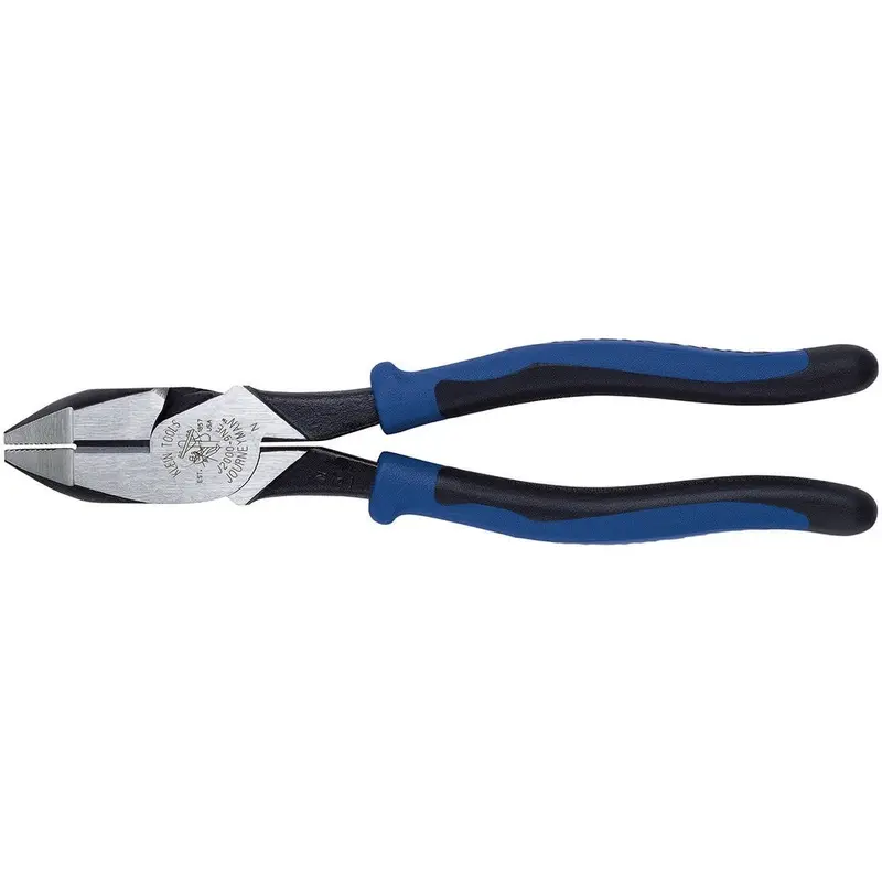 Klein J2000-9NE 9" Journeyman High-Leverage Side-Cutting Pliers - Heavy-Duty Cutting