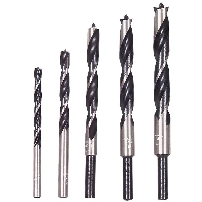 Bosch B14616 5-Piece Brad Point Drill Bit Set