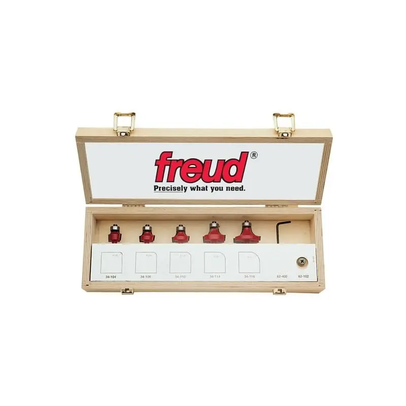 Freud 89-102 5 Piece Round Over/Beading Router Bit Set (1/4-Inch Shank)