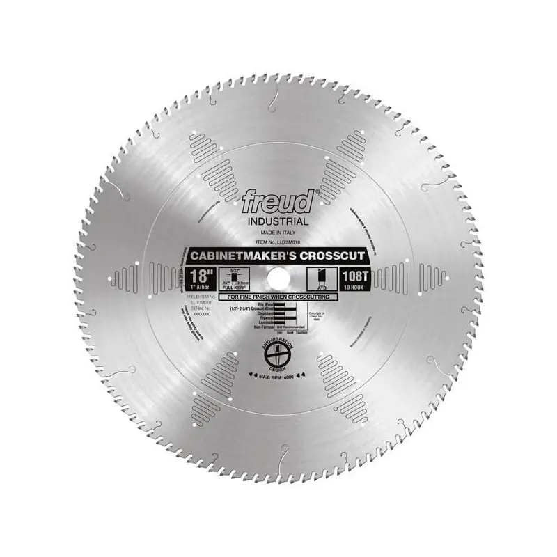 Freud LU73M018 18 in. Cabinetmakers Crosscut Blade