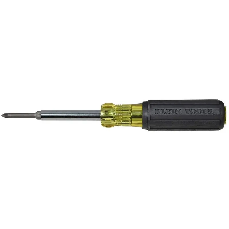 Klein 32559 Multi-Bit Screwdriver / Nut Driver, 6-in-1, Extended Reach, Ph, Sl