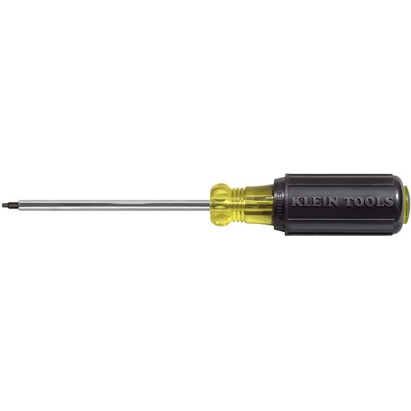 Klein 661 #1 Square-Recess Tip Screwdriver 4" Round-Shank