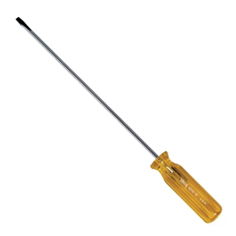 Klein A316-8 3/16" Cabinet-Tip Screwdriver - 8" Round-Shank