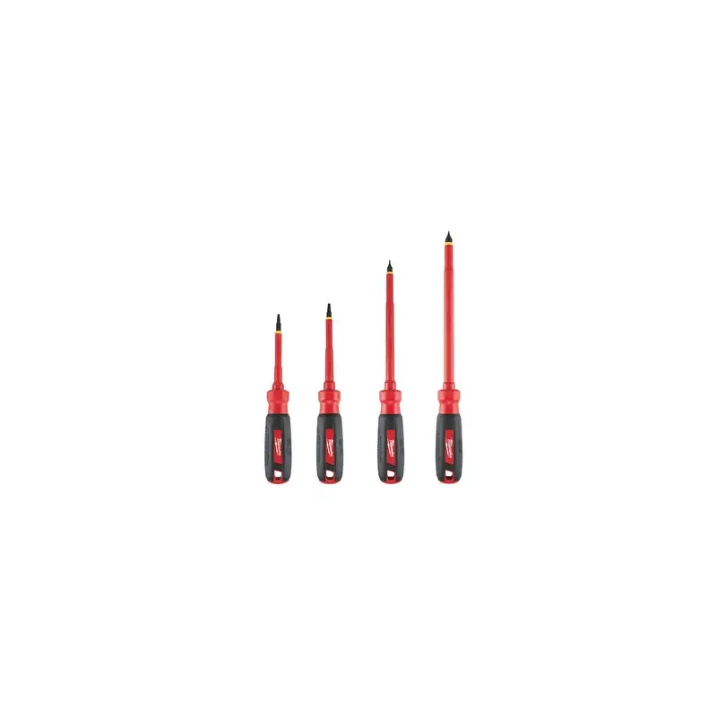 Milwaukee 48-22-2205 4-Piece 1000V Insulated Screwdriver Set with Sqaure Recess