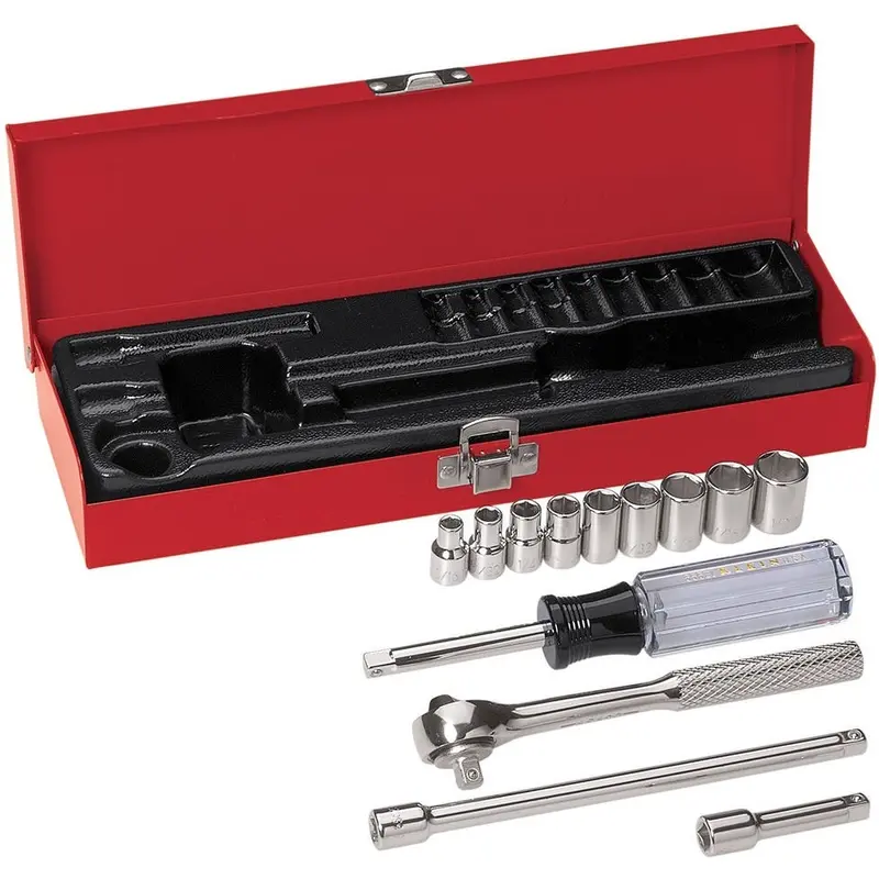 Klein 65500 13-Piece, 1/4-Inch Drive Socket Wrench Set