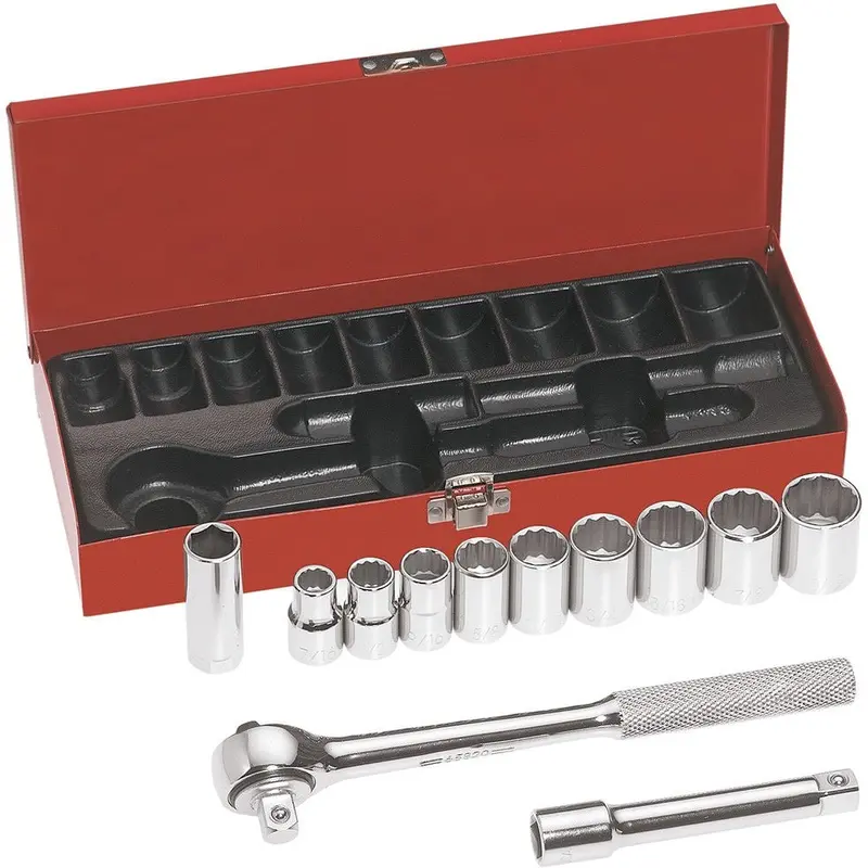 Klein 65510 12-Piece 1/2-Inch Drive Socket Wrench Set