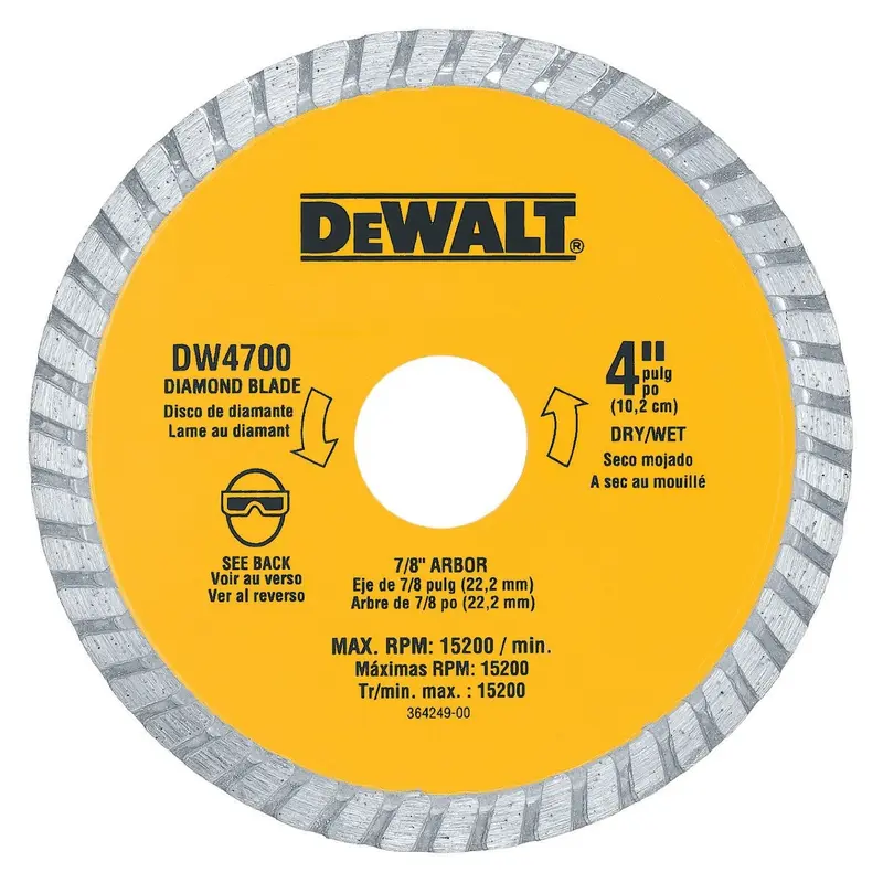 DeWalt DW4700 4 in. XP Turbo Diamond Blade