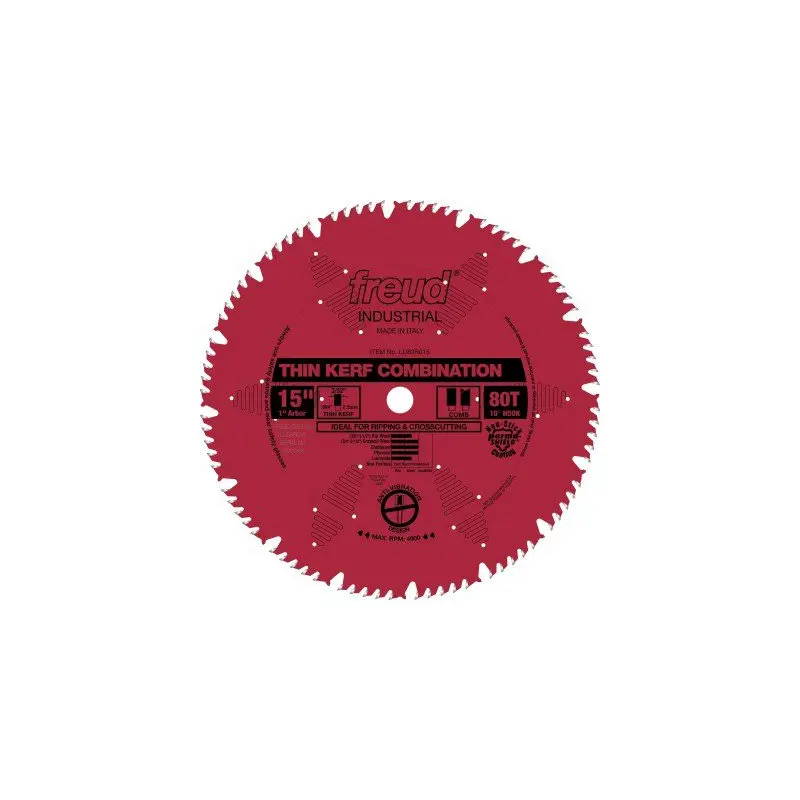 Freud LU83R015 15 in. Thin Kerf Combination Blade