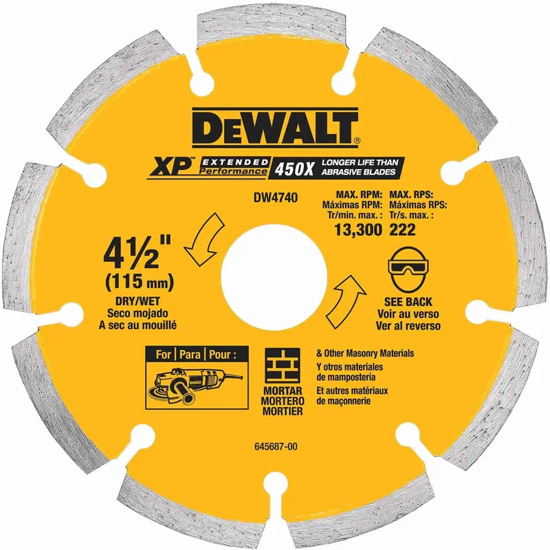 DeWalt DW4740 4-1/2 in. x .250 XP Tuck Point Blade