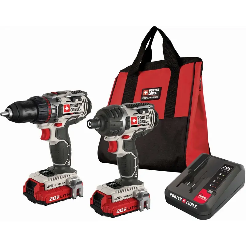 Porter Cable PCCK602L2 20 V MAX Lithium 2-Tool Combo Kit