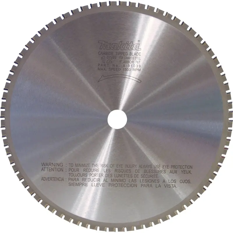 Makita A-91039 12" (76T) Carbide-Tipped Metal Cutting Blade, Stainless Steel