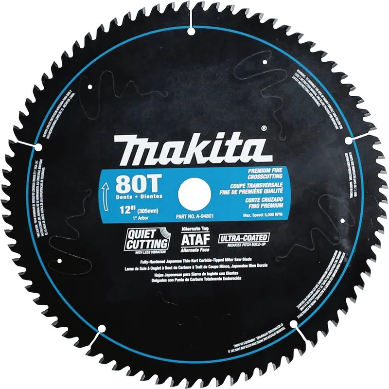 Makita A-94801 12" 80T Ultra-Coated Miter Saw Blade