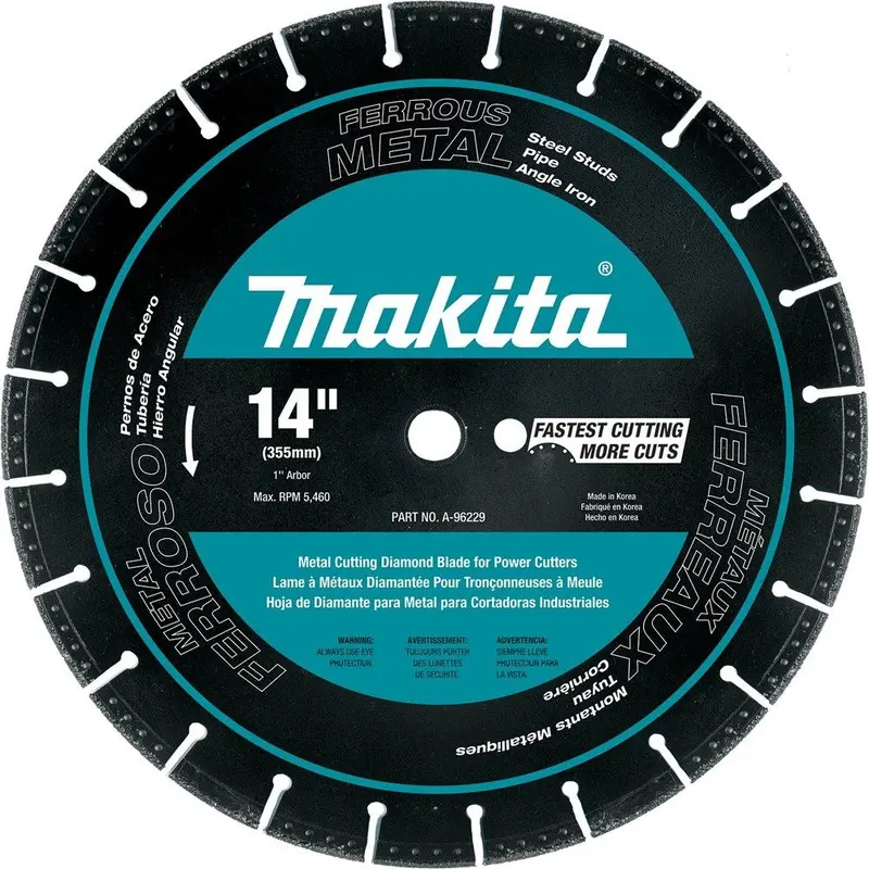 Makita A-96229 14" Diamond Blade, Segmented, Metal Cutting