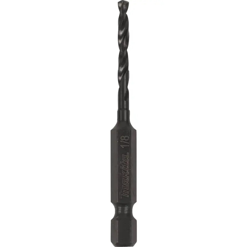 Makita A-97748 1/8" Black Oxide Drill Bit, 1/4" Hex Shank
