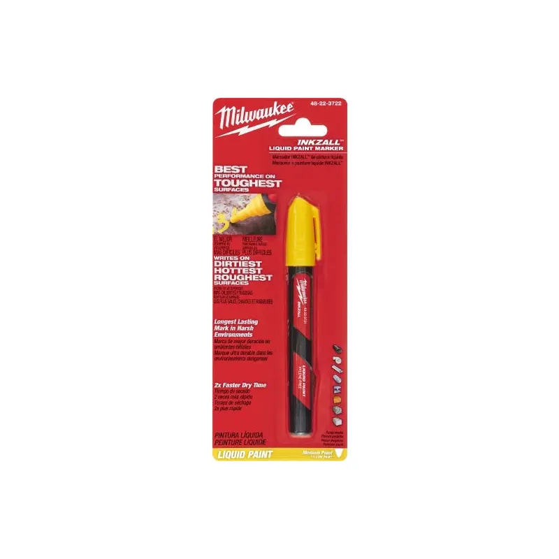 Milwaukee 48-22-3722 1PK INKZALL Yellow Paint Marker