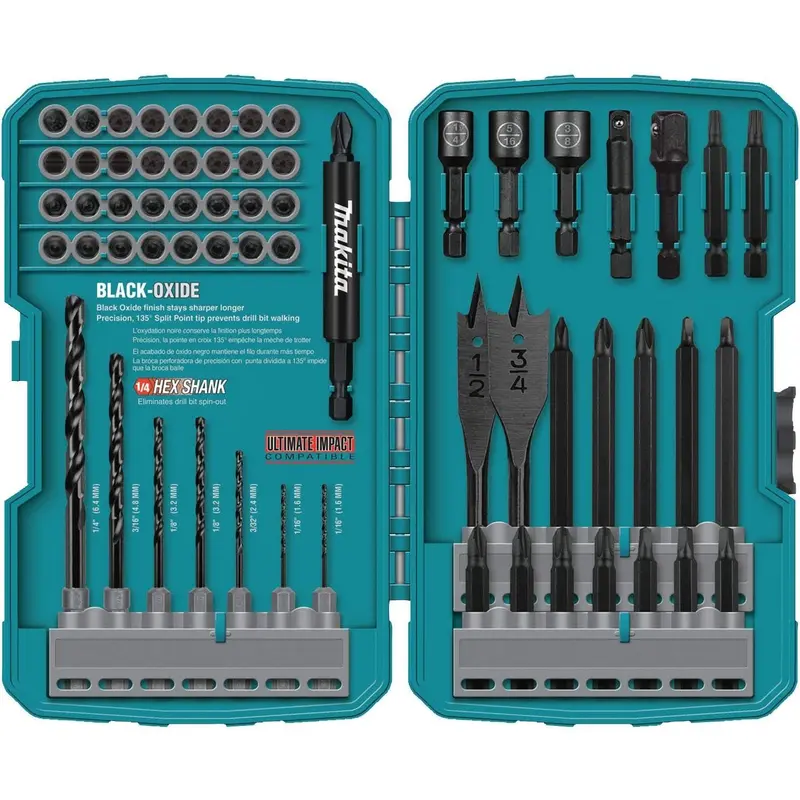 Makita T-01725 Contractor-Grade Bit Set, 70-Pc.