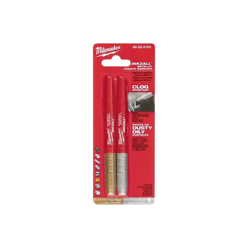 Milwaukee 48-22-3123 2PK INKZALL SilverGold/ Fine Point Markers