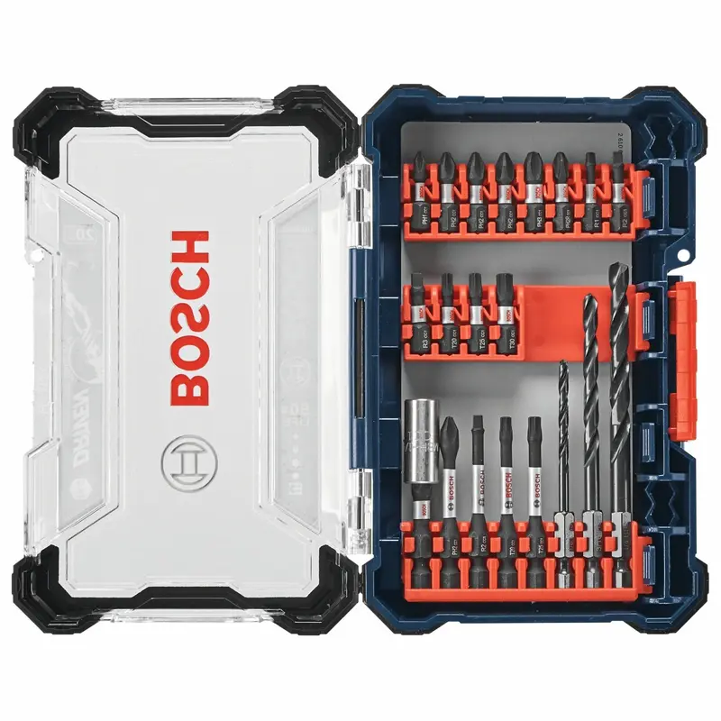 Bosch DDMSD20 Driven Impact Screwdriving and Drilling Custom Case 20-Piece Set