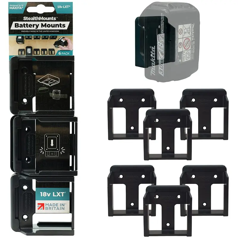 StealthMounts Battery Mounts for Makita 18V LXT, 6-Pack