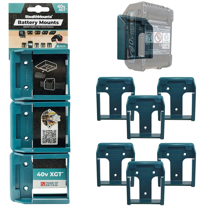 StealthMounts Battery Mounts for Makita 40V XGT, 6-Pack