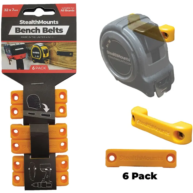 StealthMounts Bench Belts Blue, 6-Pack