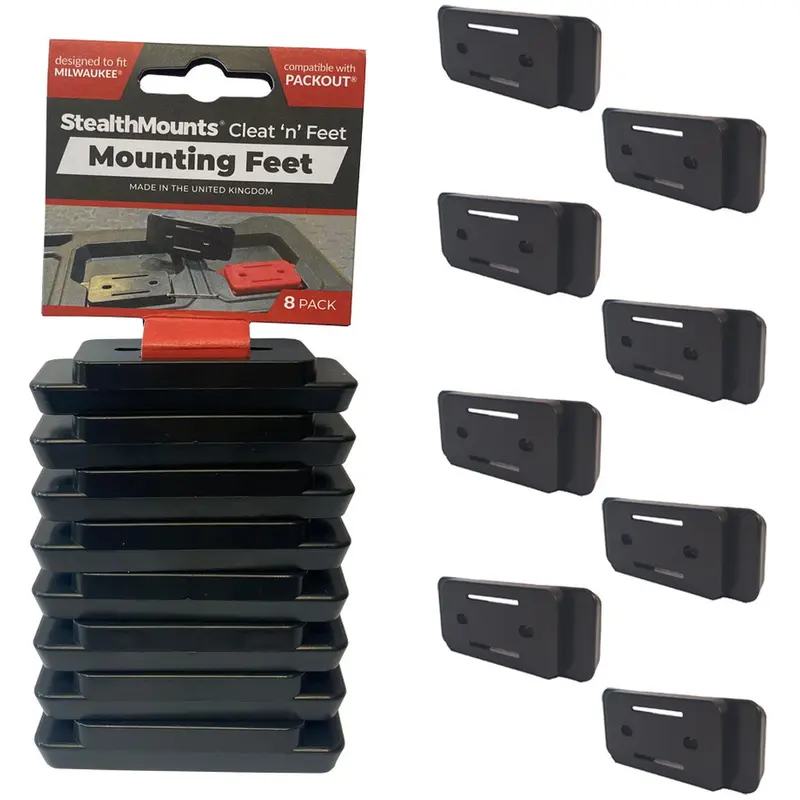 StealthMounts Cleat 'n' Feet Mounting Feet, 8-Pack