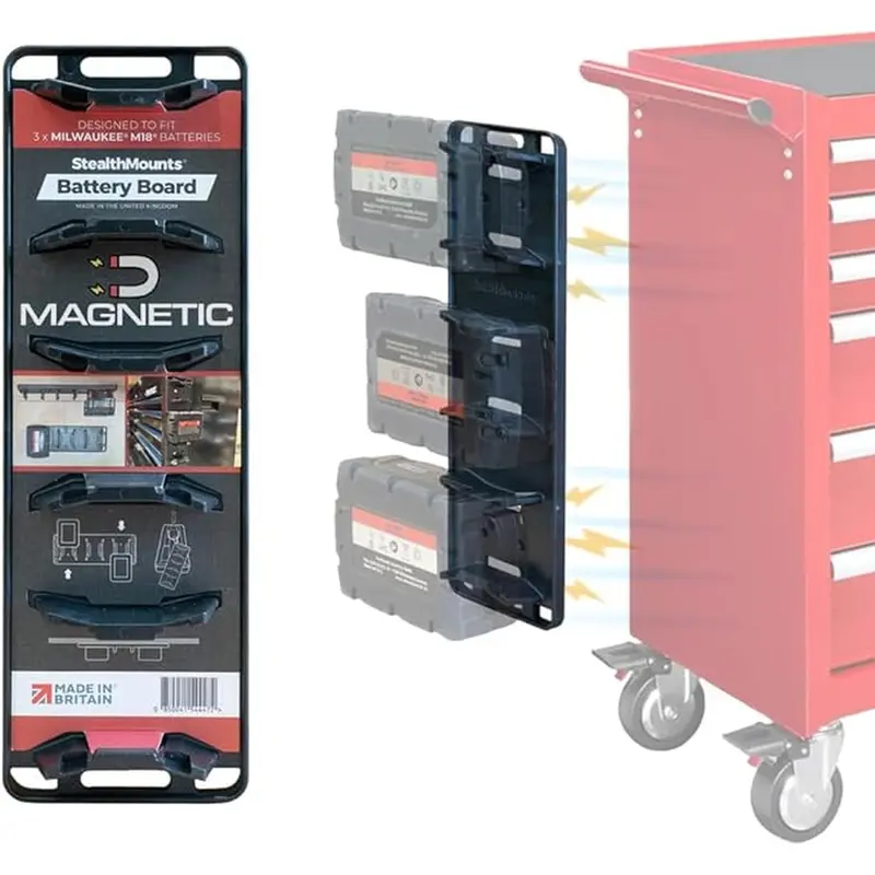 StealthMounts Magnetic Battery Holder for Milwaukee M18 Batteries