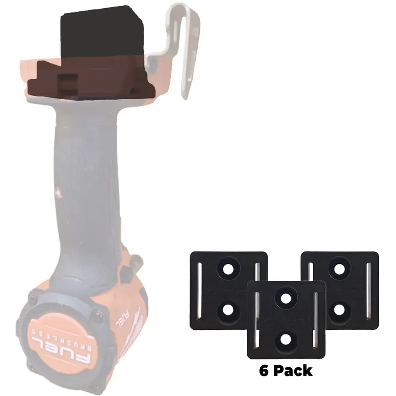 StealthMounts Tool Mount Spacer Blocks Black, 6-Pack