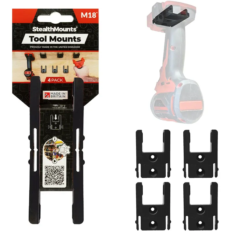 StealthMounts Tool Mounts for Milwaukee M18, 4-Pack