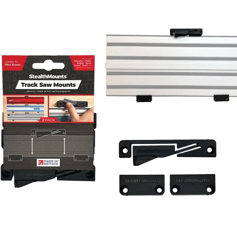 StealthMounts Track Saw Rail Mount Black, 2-Pack