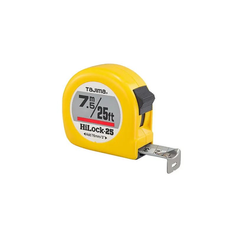 Tajima HL-25/7.5mBW Hi-Lock Standard and Metric Scale 25-ft. 75m Tape Measure