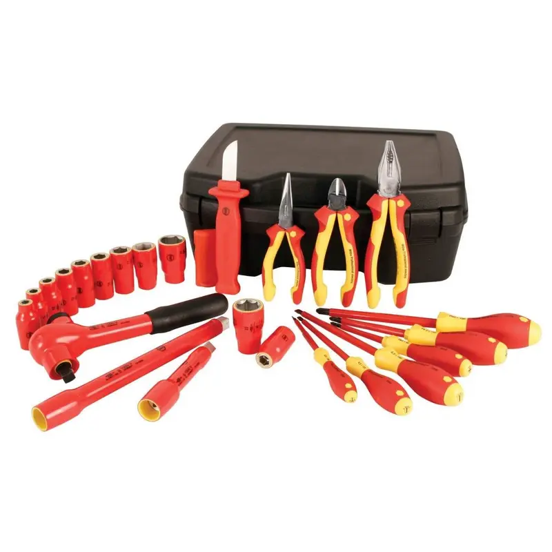 Wiha 31691 Insulated Set 24 Pieces With 1/2" Drive Sockets 8 to 24mm