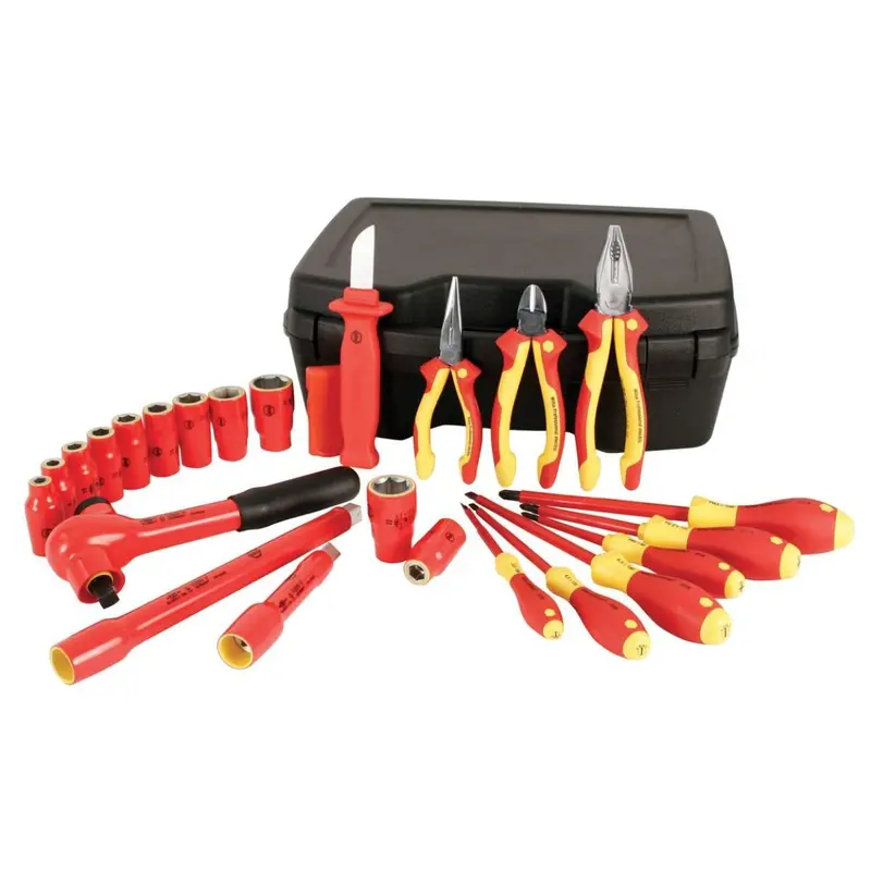 Wiha 31790 Insulated Set With 1/2" Drive Sockets 3/8" to 1" 24 Pieces
