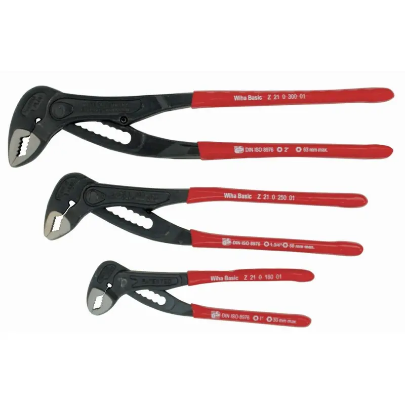 Wiha 32670 Soft Grip Adjustable Pliers Box Type 3 Piece Set