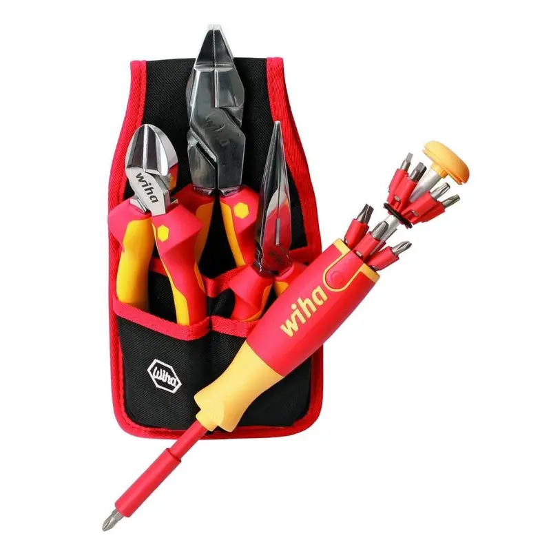 Wiha 32886 Insulated Chrome Finish Pliers Cutters and Pop-Up Set