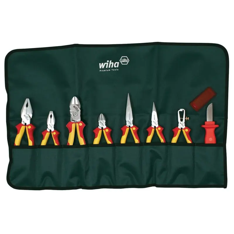 Wiha 32889 Insulated Pliers/Cutters/Knife 8 Piece Set