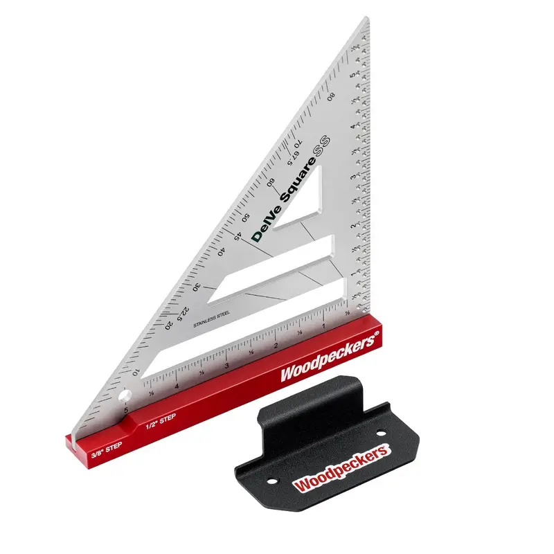 Woodpeckers DELVSS6-20 DelVe Square SS - 6 Inch Stainless Steel With Rack-It