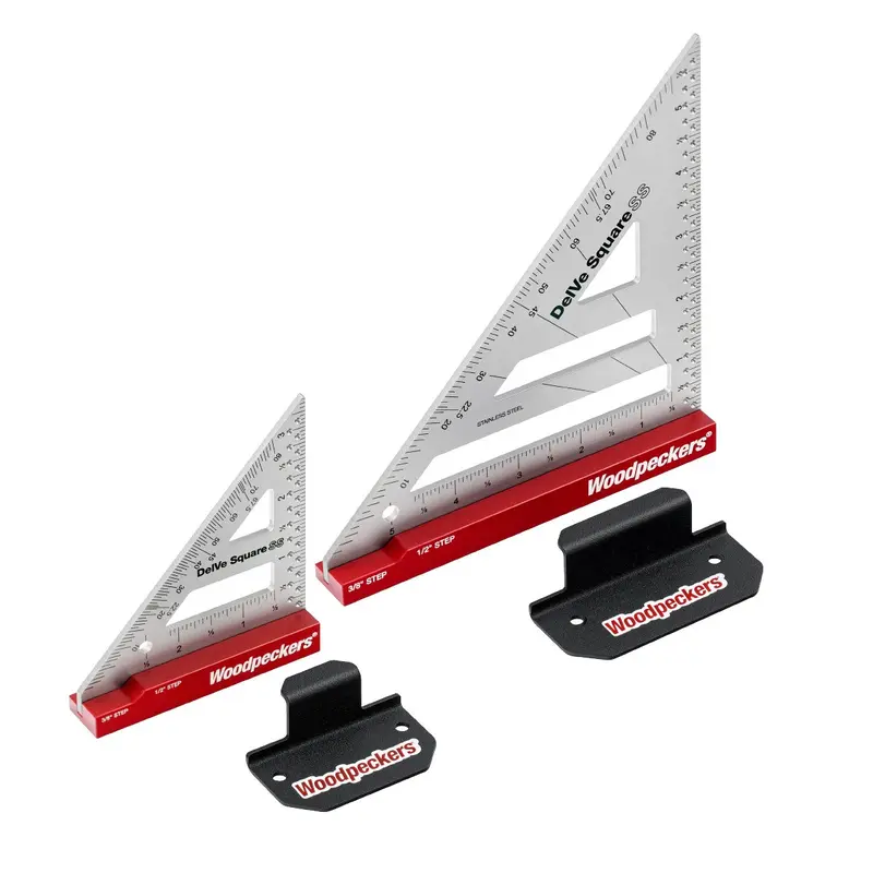 Woodpeckers DELVSSSET-20 DelVe Square SS Inch Set Stainless Steel With Rack-Its