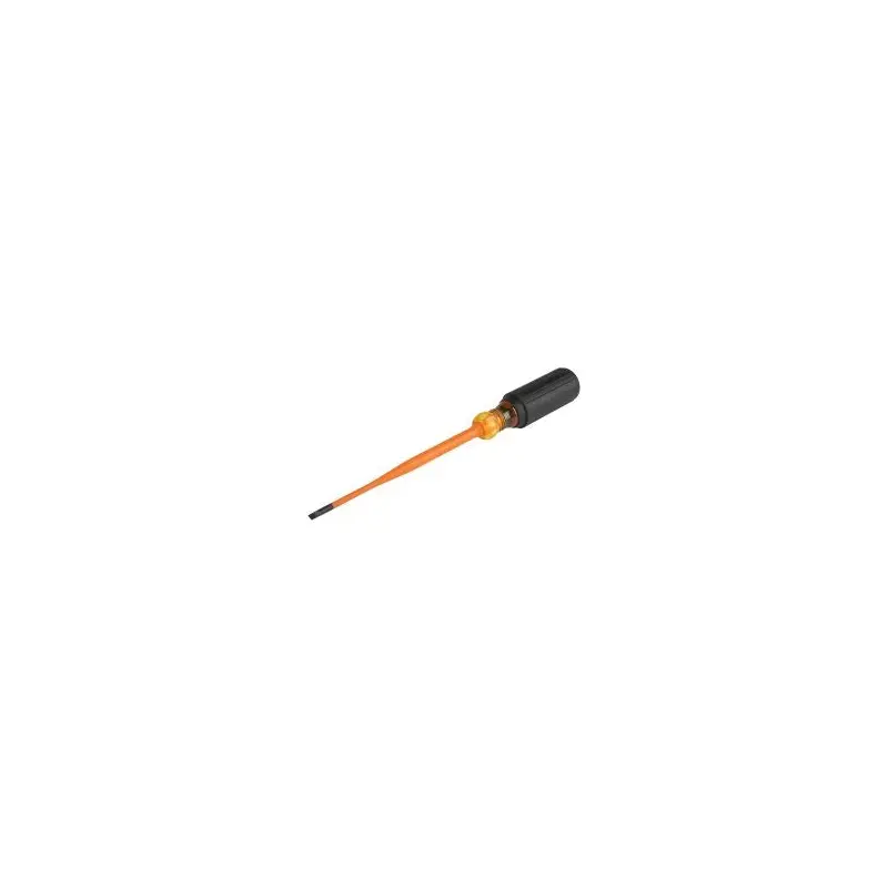 Klein Tools 6916INS Slim-Tip Insulated Screwdriver, 3/16-Inch Cabinet, 6-Inch Round Shank