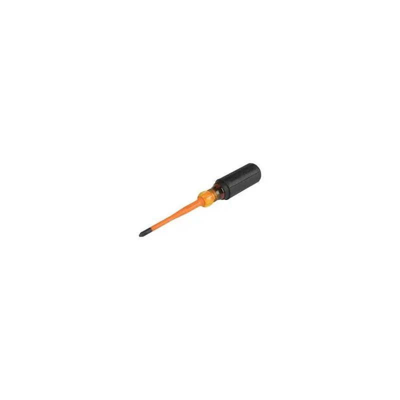 Klein Tools 6934INS Slim-Tip Insulated Screwdriver, #2 Phillips, 4-Inch Round Shank